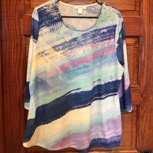 3/4 length sleeve cotton top